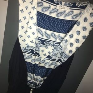 Navy paisley jumper
